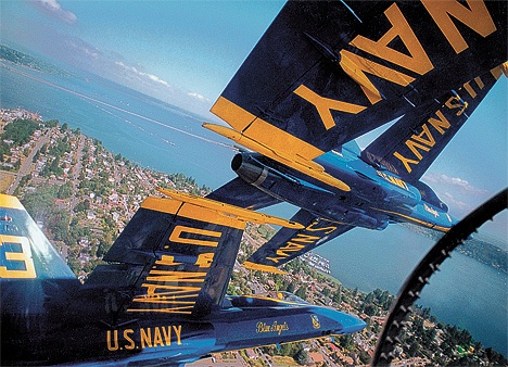 The U.S. Navy Blue Angels will practice and perform from Thursday through Sunday.