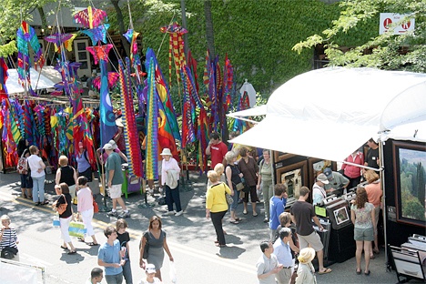 Bright banners greeted fairgoers Friday