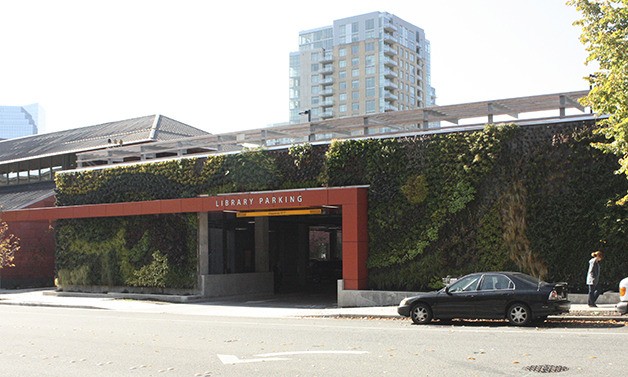 The Bellevue Library's living wall