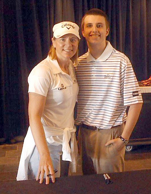 Annika Sorenstam and Alex LaChasse at the Future Leaders Forum at Disney World.