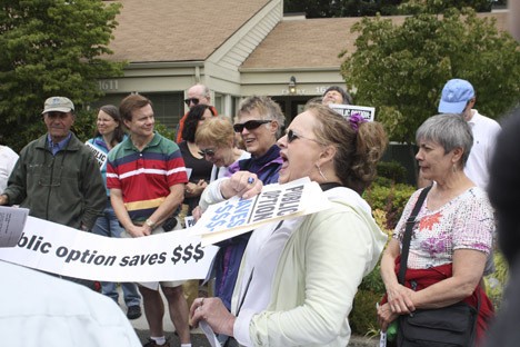 Railing against health insurance companies