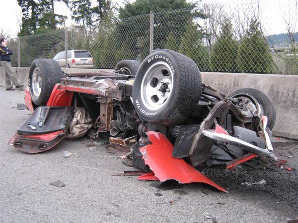 This mangled wreck was all that was left of a classic Chevy Corvette after a crash on I-405 in Bellevue in 2011. The driver was arrested for DUI at the time and luckily