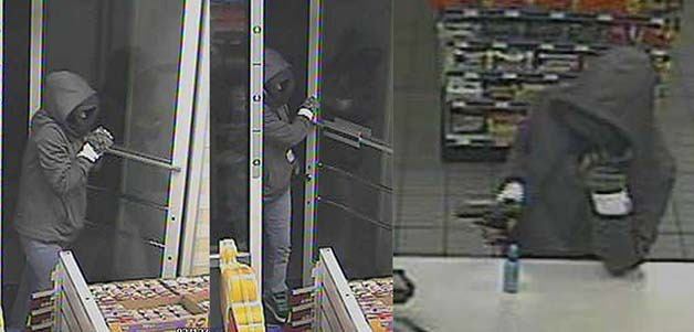 Police are seeking assistance in finding this suspect in an armed robbery at the Factoria Chevron/Brown Bear station on Feb. 13.