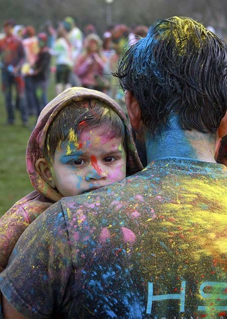 CRY Seattle held its 2014 Holi festival in Downtown Bellevue Park on Saturday