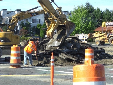 Construction is underway on Coal Creek Parkway in Newcastle.