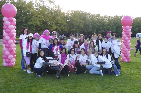 Members of the 'Busted in Bellevue' team that marched in the Oct. 4 Making Strides Against Breast Cancer 5k in downtown Bellevue.