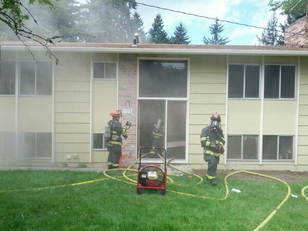 Firefighters put out a small fire in an unoccupied residence in the 1700 block of 147th Ave.