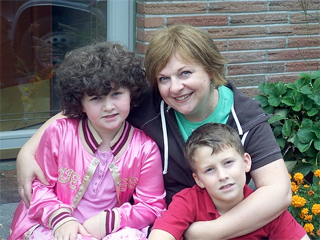 Debbie Cantwell and her children