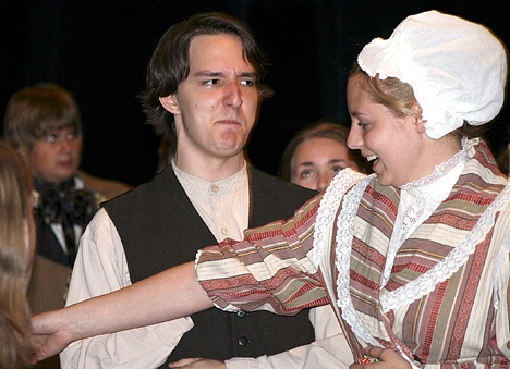 Alex Adams and Rachel Kuenzi sing 'God; That's Good' during a dress rehearsal of 'Sweeney Todd' at Studio East. The will show at 2 p.m. and 7:30 p.m. July 25 and 2:30 p.m. July 26 at the Kirkland Performance Center. Recommended for ages 13 and up. Tickets are $16. For tickets