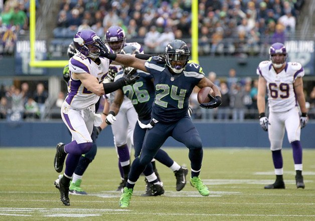 Marshawn Lynch and the Seahawks used a balanced offensive game plan to stiff-arm the Vikings last week.