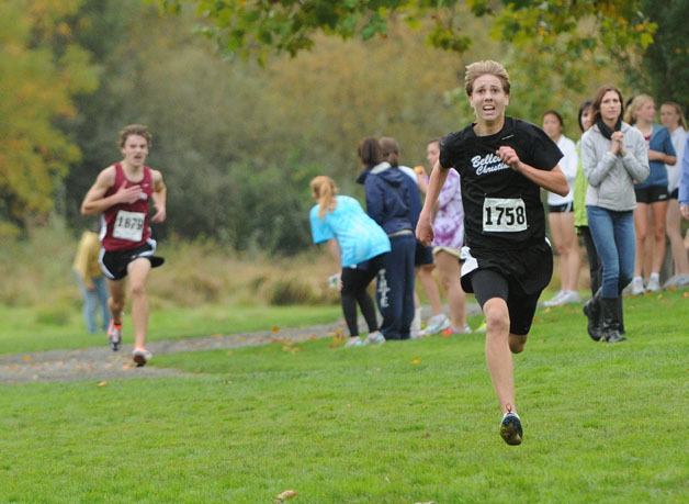 Bellevue Christian's Daniel Nortz won the Emerald City League title at Kelsey Creek Park in Bellevue.