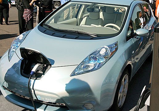 A Nissan Leaf stopped in Bellevue last year as part of its nationwide tour.