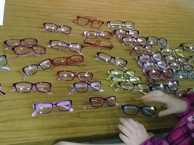 Nearly 50 students were given free vision exams at Odle Middle School Feb. 12