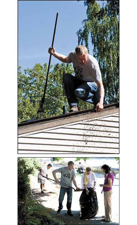 Microsoft employees volunteered their time Sept. 11 to do special activities at the Bellevue Elder and Adult Day Services center (EADS). The volunteers removed a huge amount of clutter and helped reorganized the center. Stacey Anderson