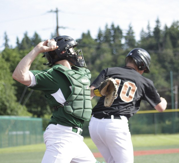 Lakeside catcher Jimmy Sinatro during a game against Bellingham this season