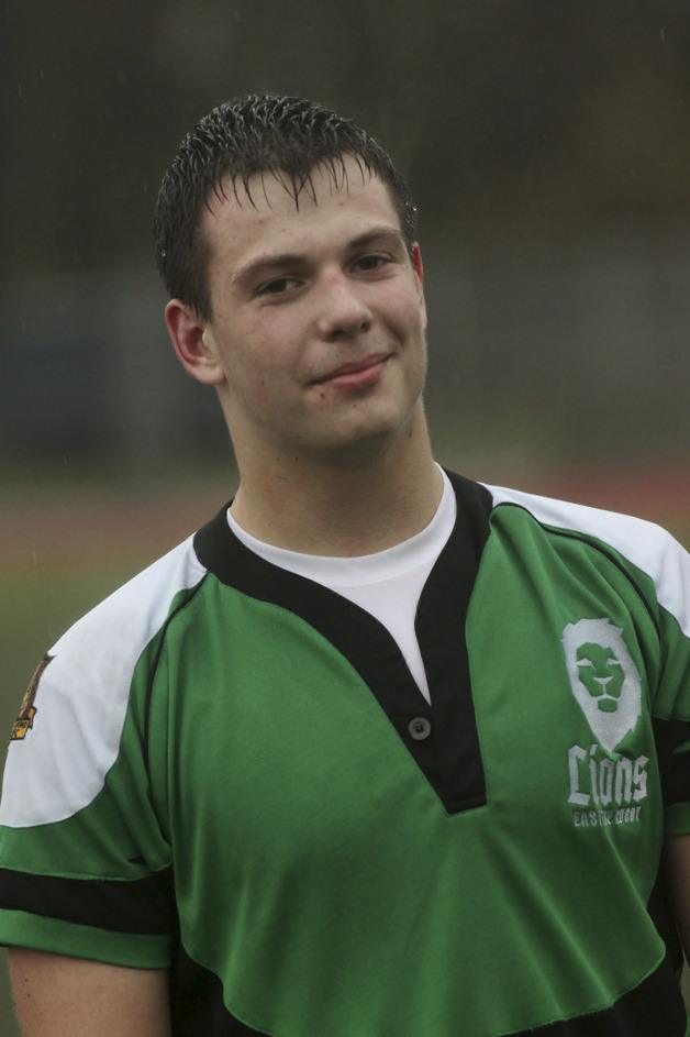 Interlake's Evan Prince credits rugby and coach Josh Young with helping develop his game to the level of a starting offensive lineman for the Saints' 2010 state playoff football team.