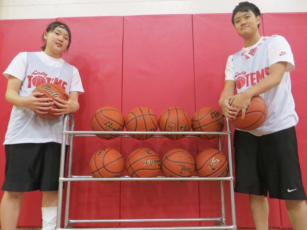 Nitsumi Naito (left) and Min Yang have helped the Totems build a foundation for the future.