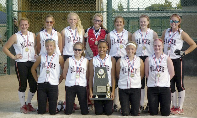 The Washington Blaze 97 team: Front row (left to right): Kelsey Bechtholdt