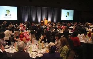 (Top) Three-hundred and fifty people attended Eastside Domestic Violence Program's 'Hope Starts Here Breakfast' that raised $113