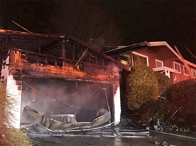 A view of the home on 152nd Place Northeast and Northeast 3rd Street. Multiple crews battled the early morning fire