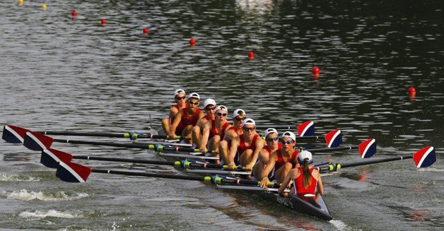 The men's lightweight eight (front to back) Gina Day