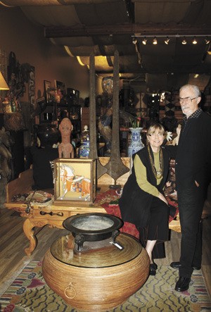 Ginny and Jim Clarke at their Overlake warehouse store