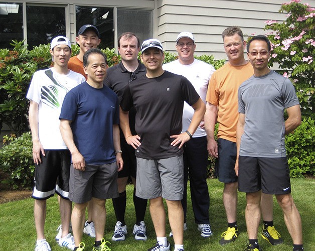 The Edgebrook Swim and Tennis Club's 3.5 Men's championship team