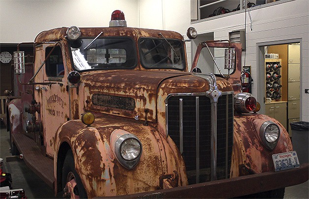 This 1957 Maxim Pumper truck was retired from the Bellevue Fire Department's fleet in the early '70s. The department has reacquired the vehicle and is restoring it for community events.