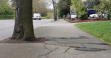 This stretch of sidewalk