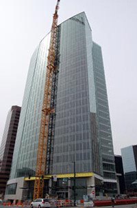 City Center Plaza under construction in downtown Bellevue. The building was completed in 2008.