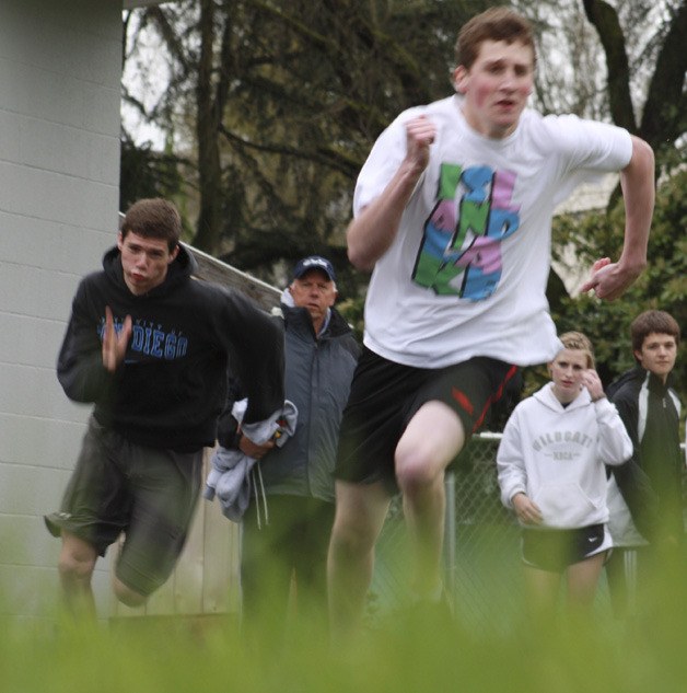 Bellevue Christian coach Larry Royce has been overseeing things for nearly four decades at Bellevue Christian's character-laden three lane track.