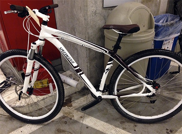 One of three bicycles recovered in the woods in Bellevue.