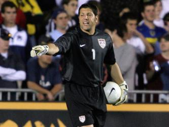 Tony Meola during a match with the National Team.