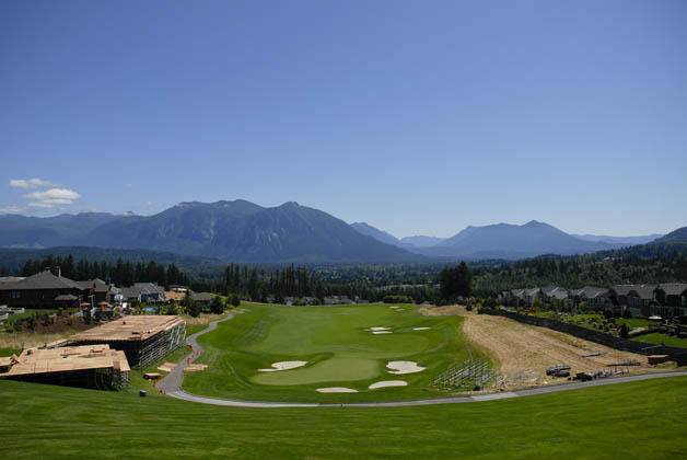 The view from the clubhouse is one of many picturesque scenes at TPC Snoqualmie Ridge