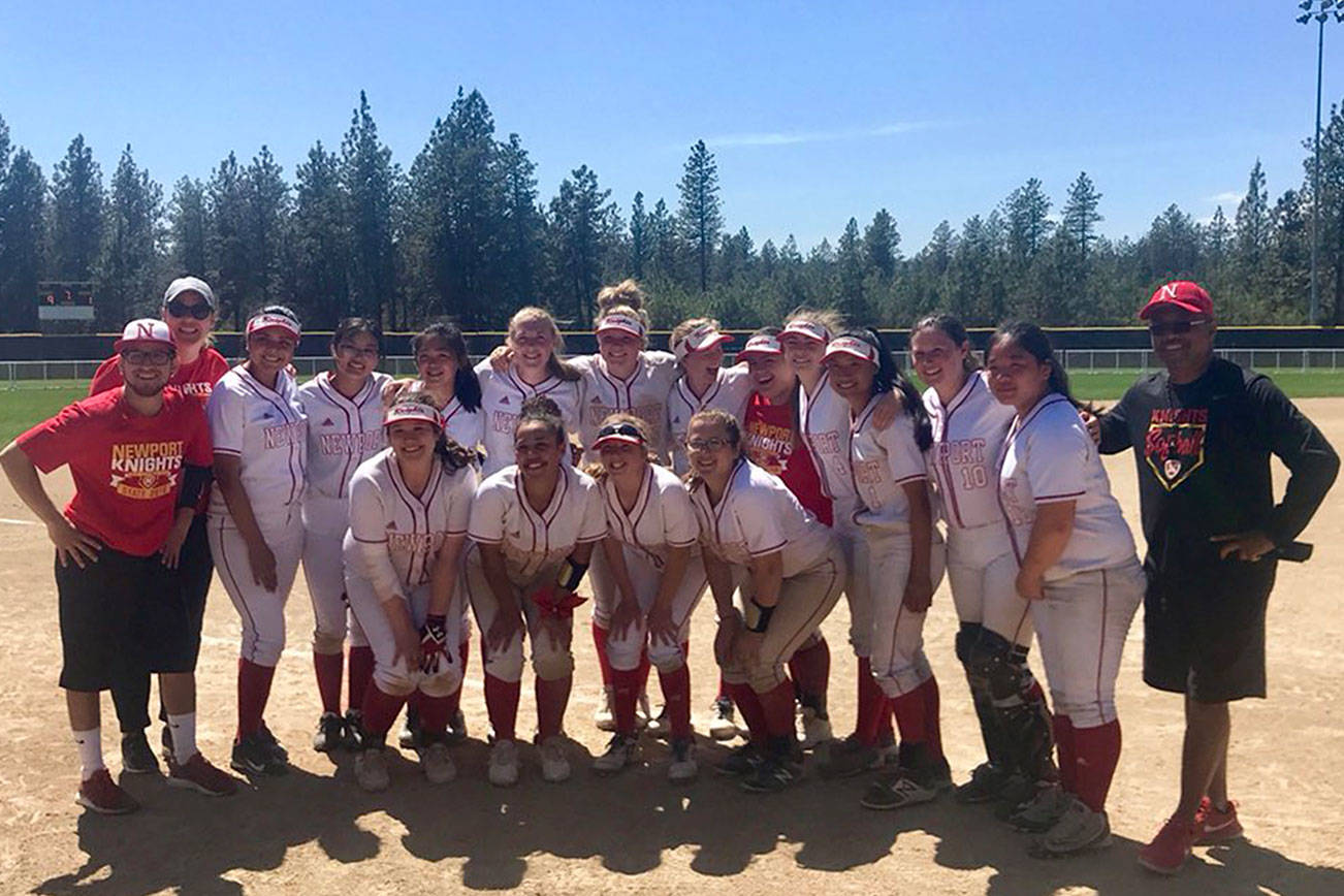 Photo courtesy of the Newport Knights softball program                                The Newport Knights girls softball squad finished with a record of 3-2 at the Class 4A state tournament on May 25-26 in Spokane. The Knights finished the tournament tied for fifth place. Newport earned victories against the Rogers Rams, Puyallup Vikings and Tahoma Bears in the tourney. The Knights lost to the Camas Papermakers and the Central Valley Bears. The Knights finished the 2018 season with an overall record of 21-8.